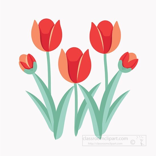 colorful arrangement of tulips stands out with their vibrant col