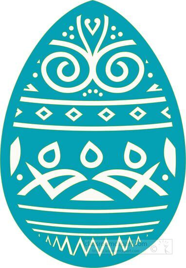 colorful easter egg with designs
