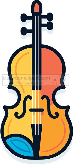 colorful fiddle musical instrument