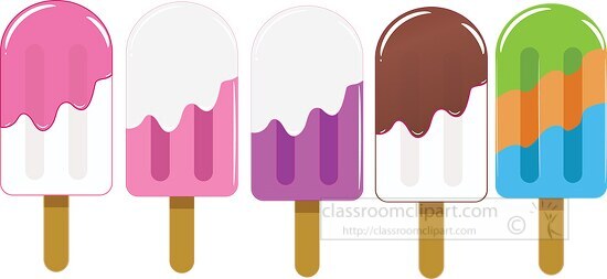 colorful ice cream bar clipart