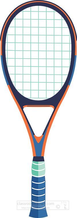 colorful illustration of a tennis racket