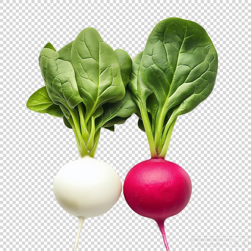 Colorful Radishes With Green Tops on Display