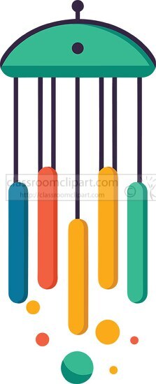 colorful wind chimes