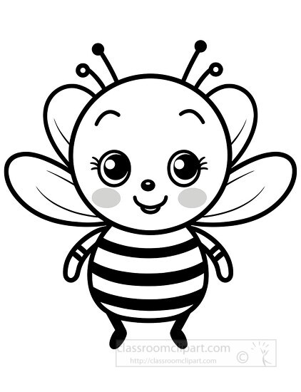coloring pages for kids with cute bee