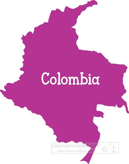 colombia flag coloring map