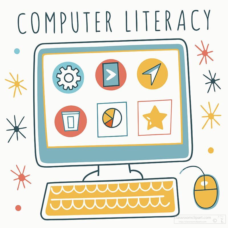 computer literacy basics clipart