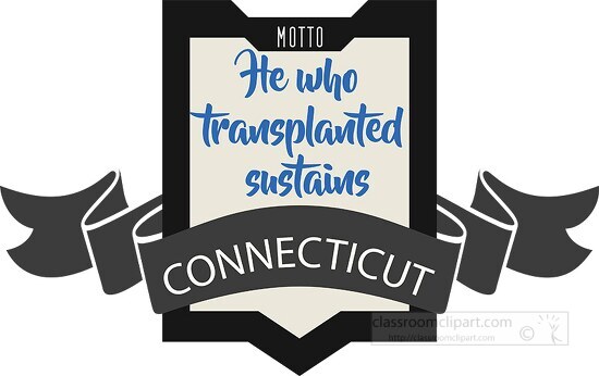 connecticut state motto clipart image