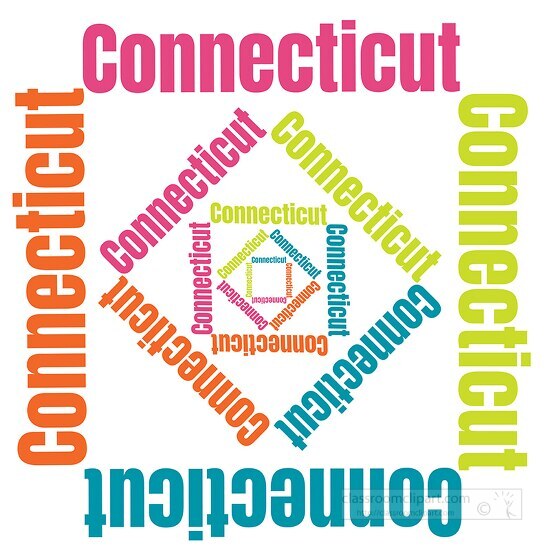 Connecticut text design logo