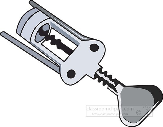 corkscrew with a bottle opener clip art