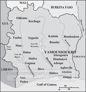 Cote d Ivoire iv map 809GR