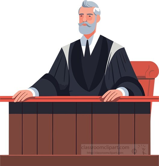 courtroom judge sits behind the bench