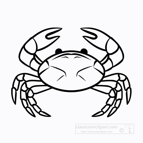 crab black outline clip art
