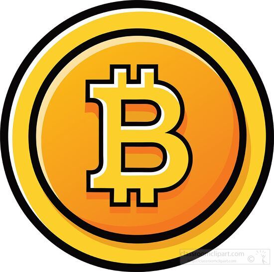 cryptocurrency themed gold coin with a B symbol