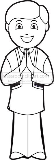 People Outline Clipart-cultural costume india black outline clipart