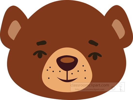 cute bear face clipart