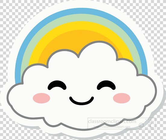 Cute cloud and rainbow illustration