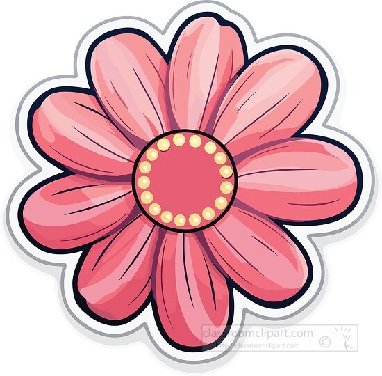 cute flower icon for sticker white background 8