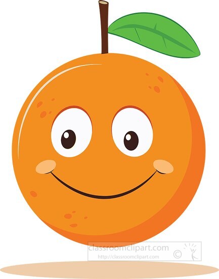 cute fun happy face orange