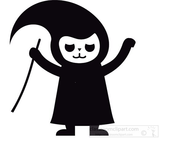 Halloween Clipart-cute funny cartoon grim reaper