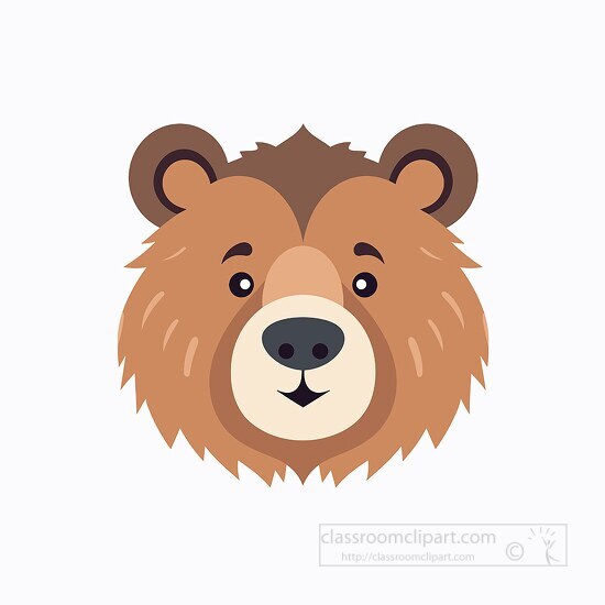cute furry bear animal face