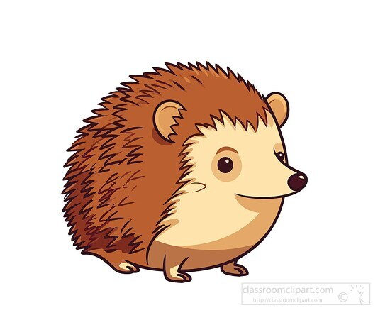 cute hedgehog shows off its quills clip art
