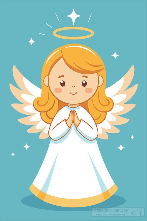 cute illustration of an Christmas angel