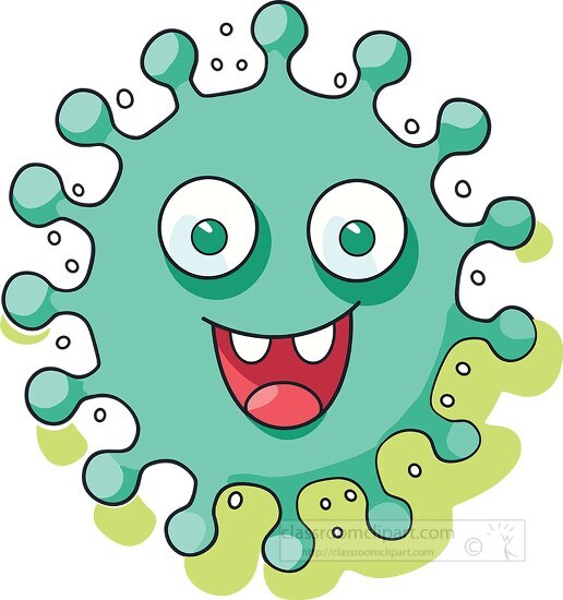 cute infectious agent illustration with a playful expression