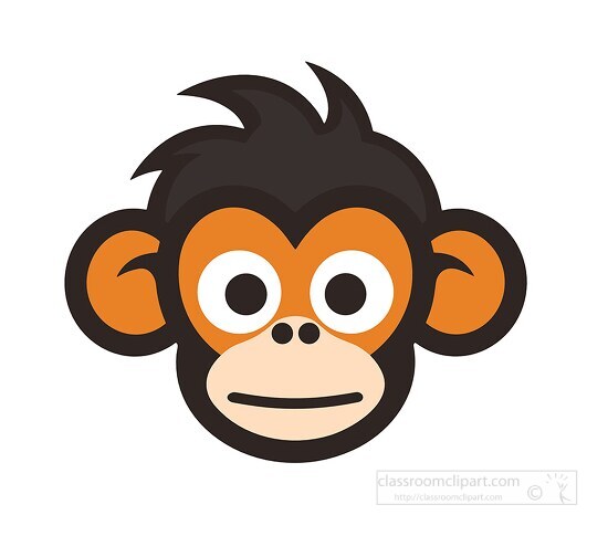 cute monkey face clip art