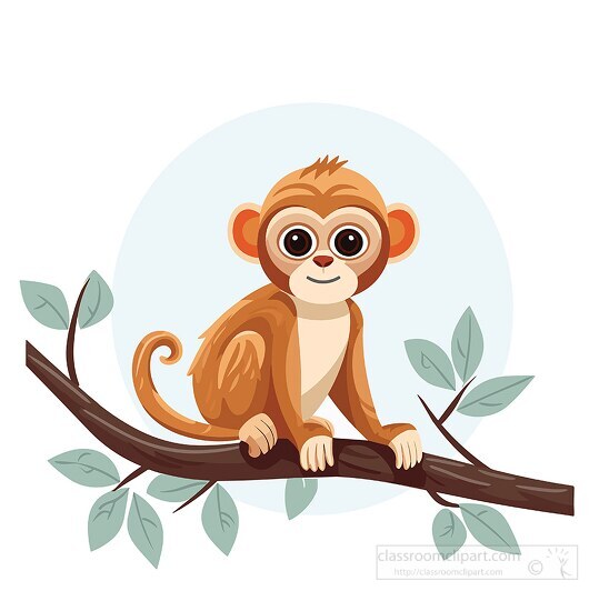 cute monkey sitting in a tree