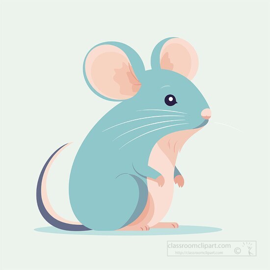 cute mouse sitting on its hind legs clip art