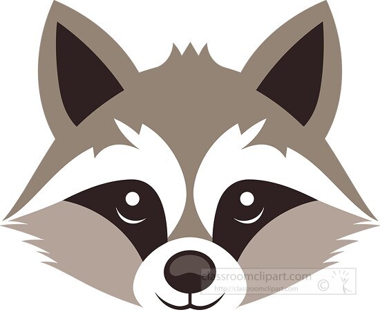 raccoon face clip art