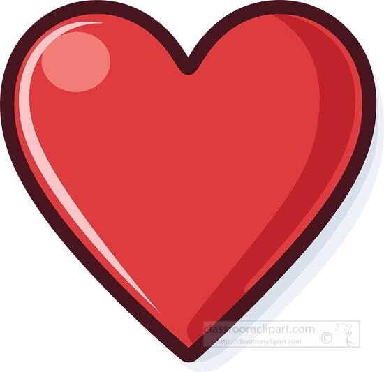 cute red heart icon for i love you