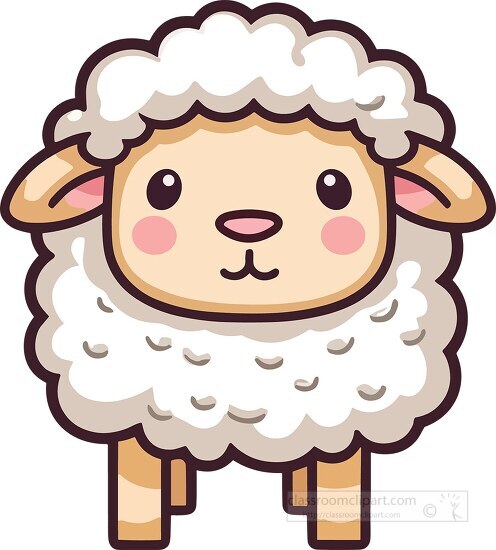 cute sheep vector illustration clip art