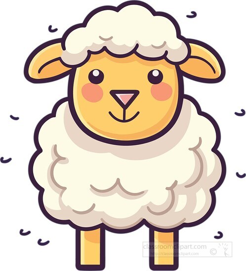 cute smiling sheep vector illustration