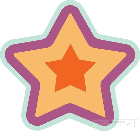 cute star icon with a green outline