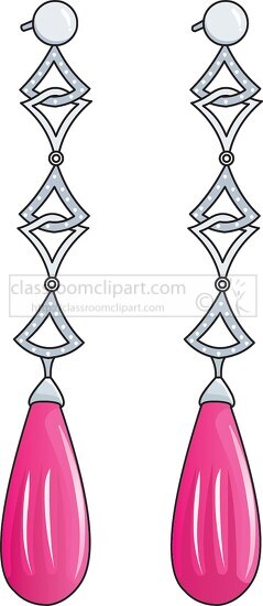 dangling pink earings jewelry