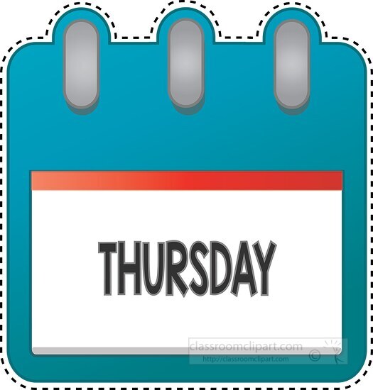 day of the week calendar thursday