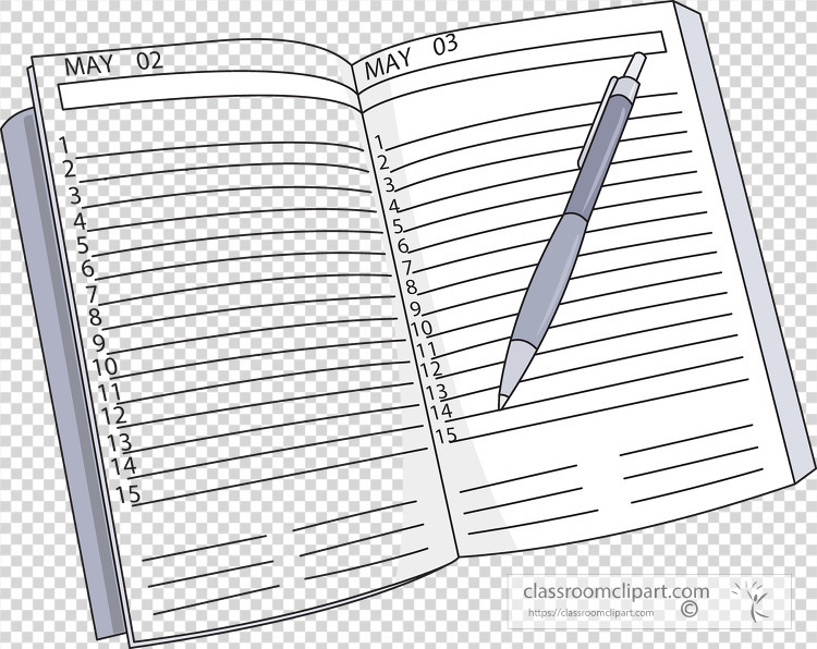 day_planner notebook transparent