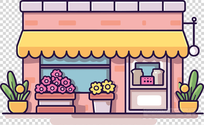 decorated flower shop