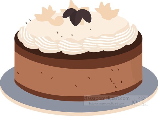 Chocolate Birthday Cake Clip Art Free PNG Image｜Illustoon
