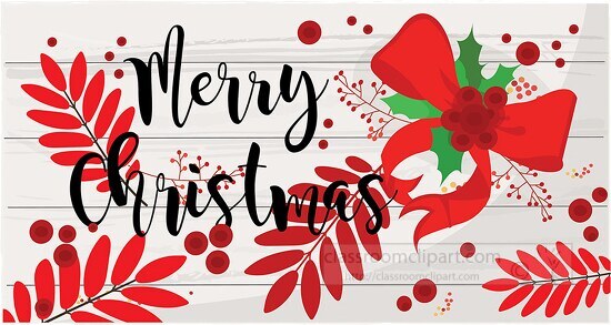 decorative merry christmas wooden style sign clipart