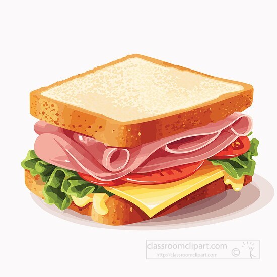 delicious ham sandwich