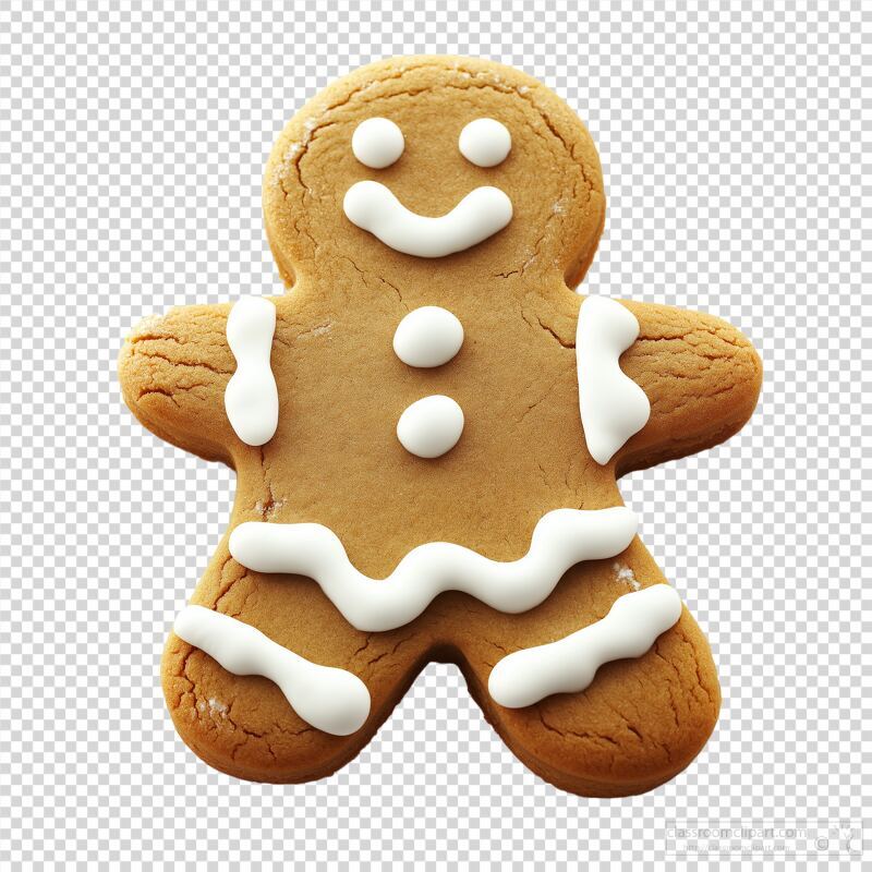 Delightful Gingerbread Cookie Decorated With Icing