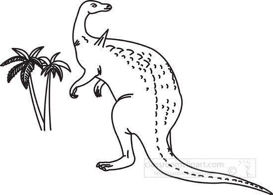 dinosaur black outline clipart 37