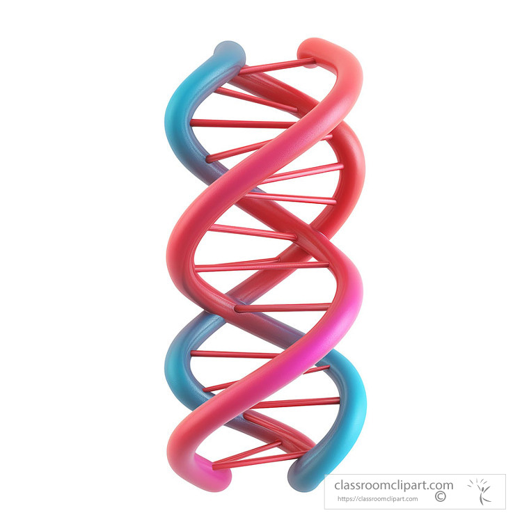 DNA Helix Icon 3d clay 4
