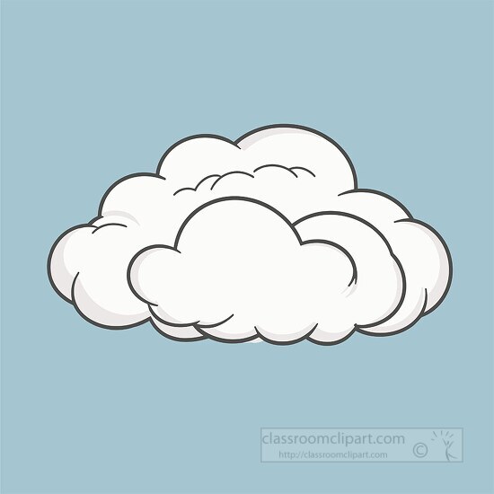 drawing of a cumulus cloud floating in a clear sky