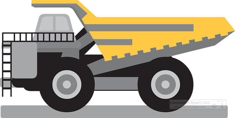 dump truck with back that tilts to empty contents gray color cli
