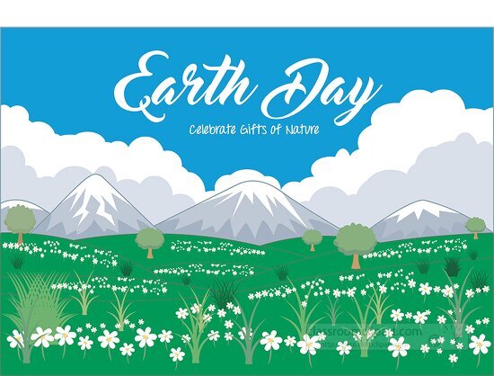 earth day celebrate gifts of nature clipart