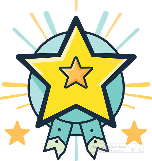education star rays achievement badge