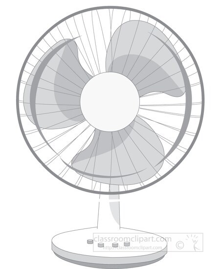 electric fan gray clipart